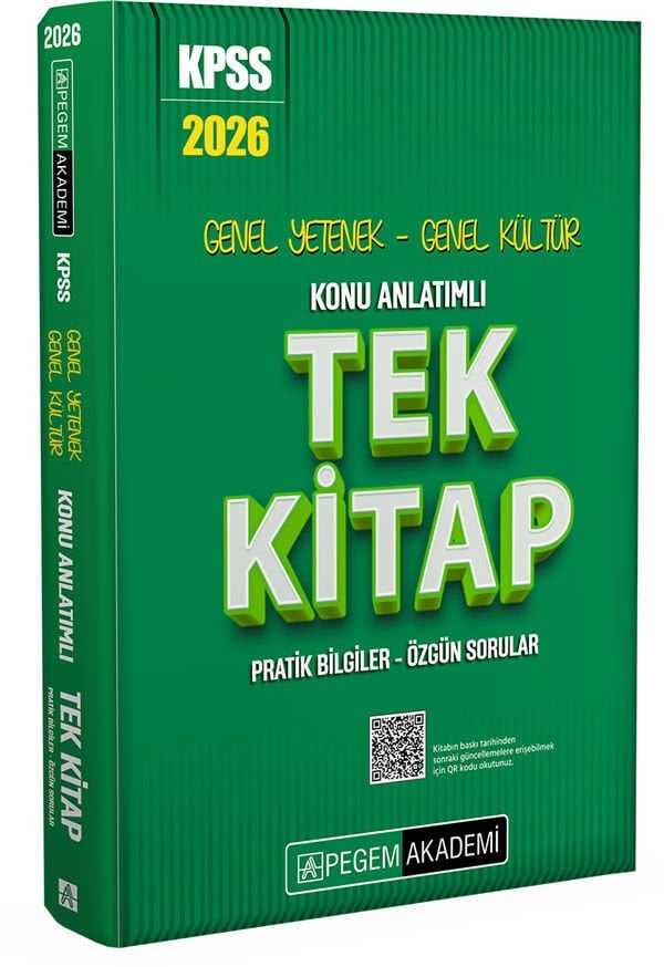 2026 KPSS Genel Yetenek Genel Kültür Konu Anlatımlı Tek Kitap Pegem Yayınları