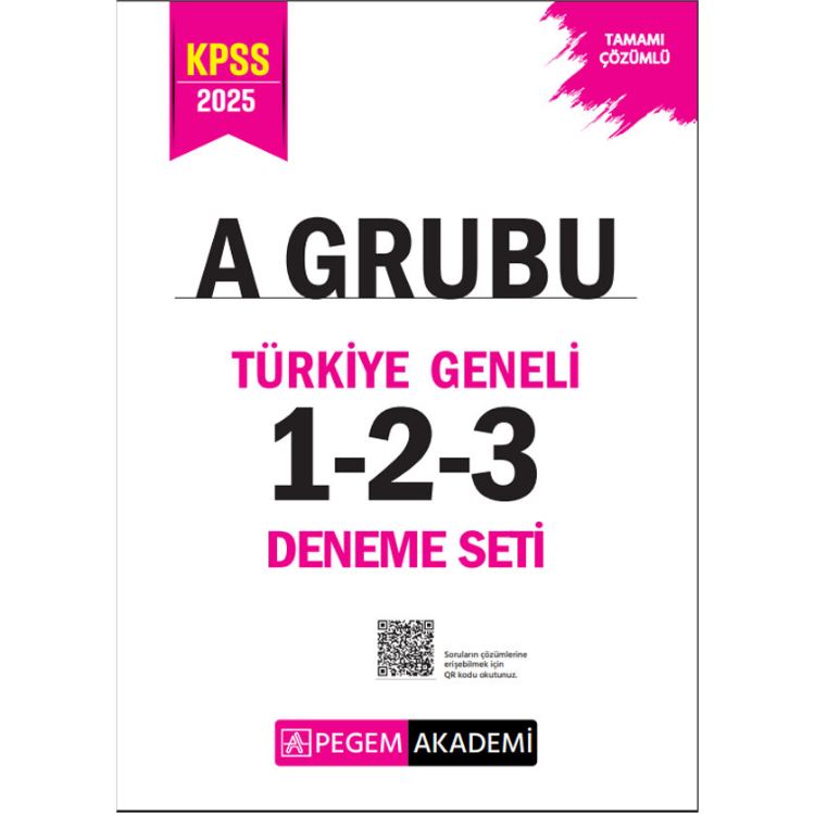 2025 KPSS A Grubu Tamamı Çözümlü Türkiye Geneli 1-2-3 (3'lü Deneme Seti) Pegem Yayınları