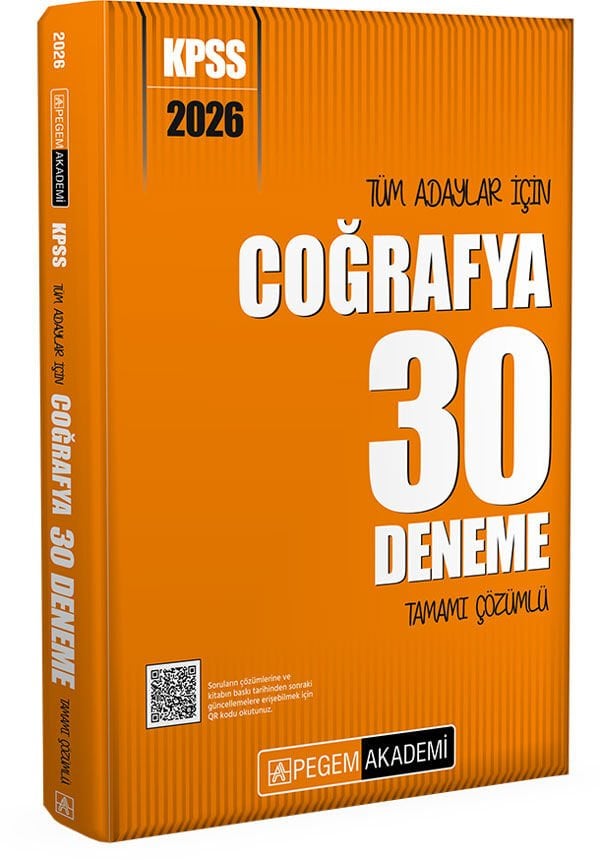 2026 KPSS Tüm Adaylar İçin Coğrafya 30 Deneme Tamamı Çözümlü Pegem Yayınları