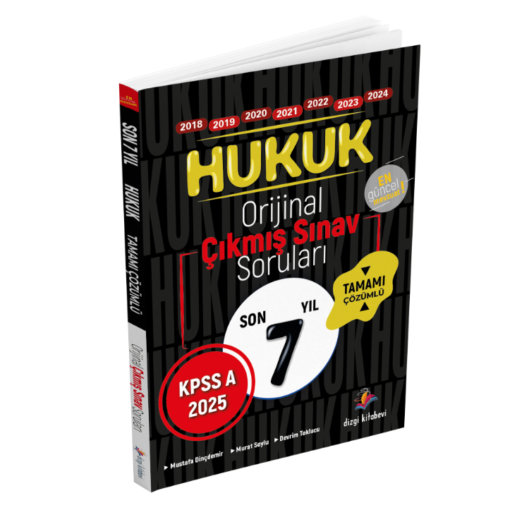 2025 KPSS A Hukuk Son 7 Yıl Tamamı Çözümlü Orijinal Çıkmış Sorular Dizgi Kitap Yayınları