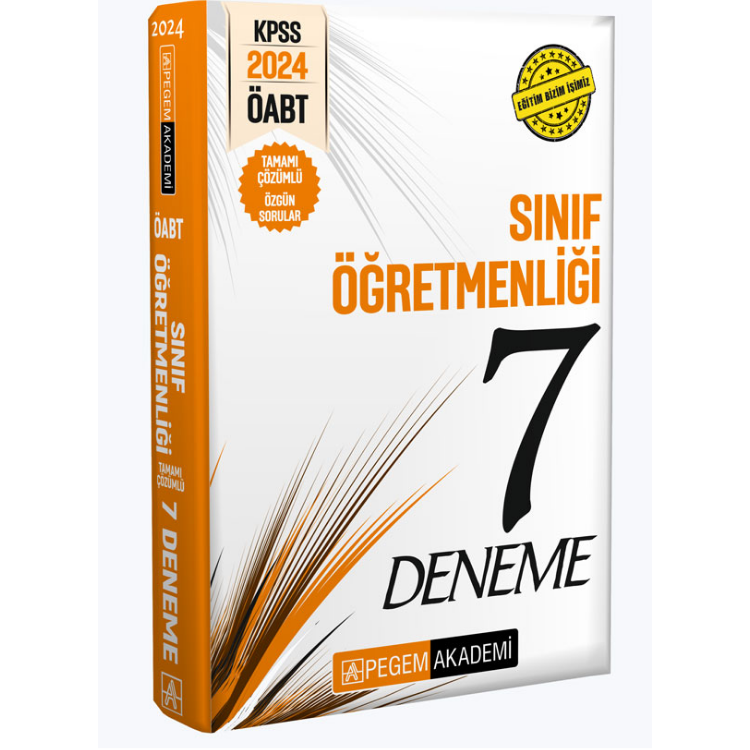 2024 KPSS ÖABT Sınıf Öğretmenliği Tamamı Çözümlü 7 Deneme Pegem Yayınları