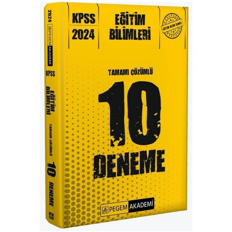 2024 KPSS Eğitim Bilimleri 10 Deneme Çözümlü Pegem Yayınları