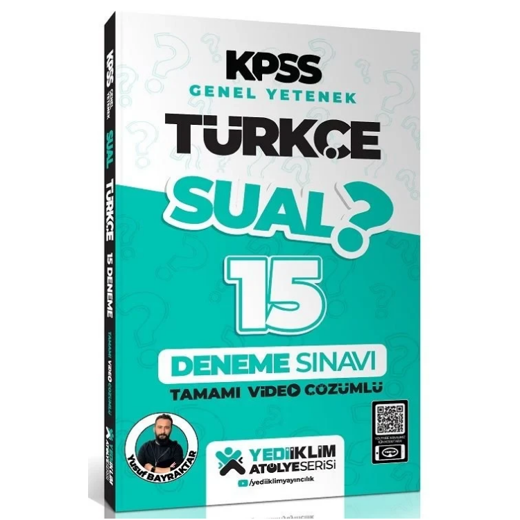2024 KPSS Genel Yetenek Sual Türkçe Tamamı Video Çözümlü 15 Deneme Yediiklim Yayınları