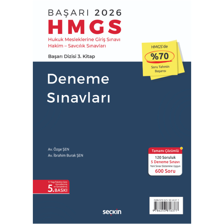Başarı – HMGS Deneme Sınavları Seçkin Yayıncılık
