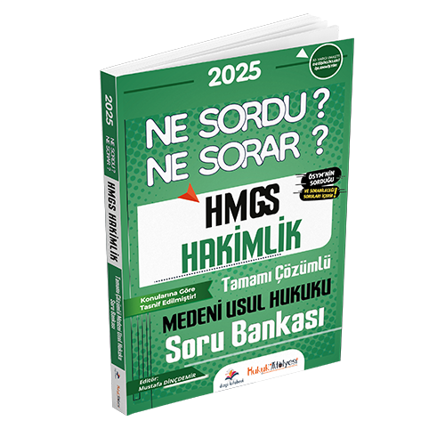 Hukuk Atölyesi HMGS Hakimlik Ne Sordu Ne Sorar Medeni Usul Hukuku Tamamı Çözümlü Soru Bankası Mustafa Dinçdemir Dizgi Kitap Yayınları