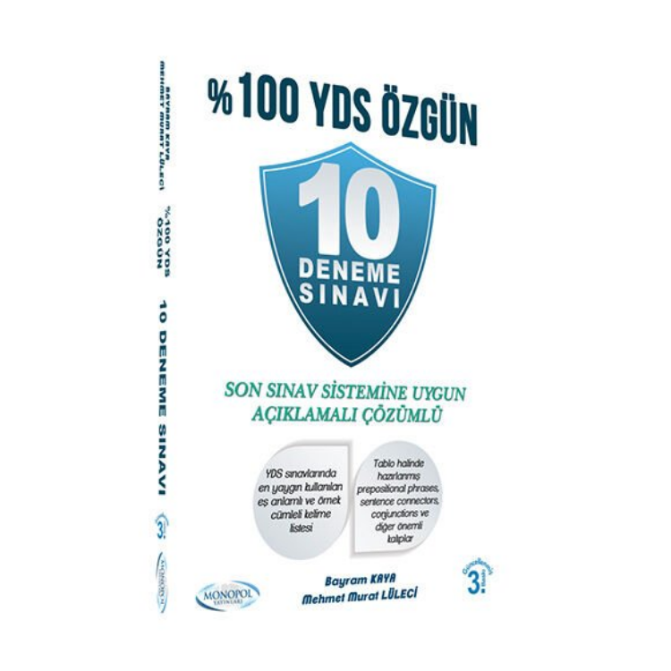 % 100 YDS Özgün 10 Deneme Sınavı Monopol Yayınları