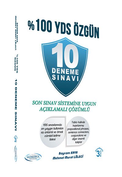 % 100 YDS Özgün 10 Deneme Sınavı Monopol Yayınları