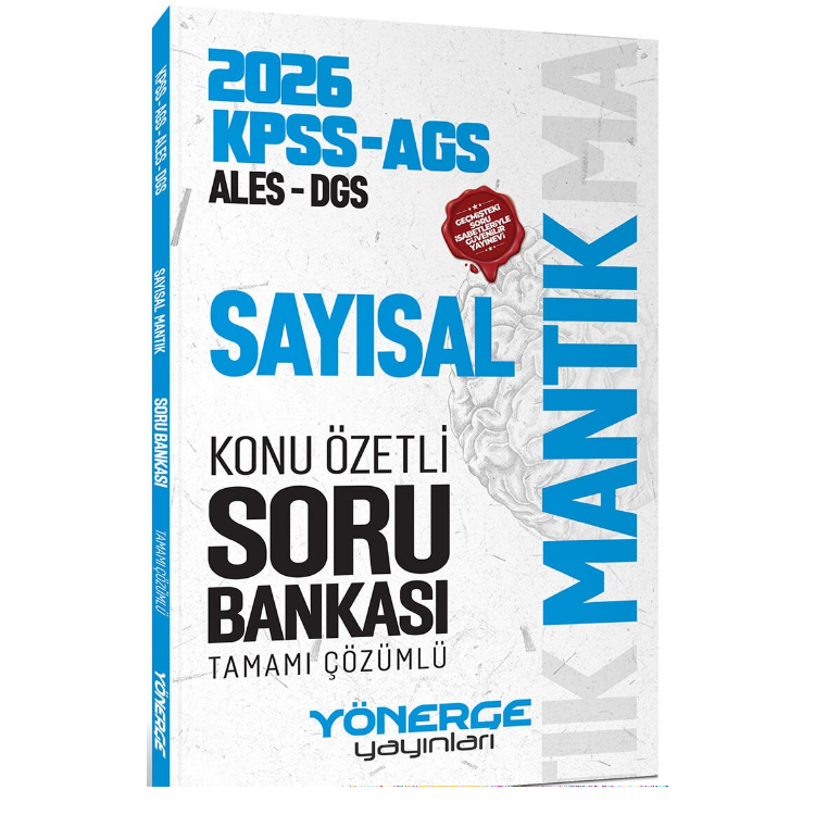 2026 KPSS MEB-AGS ALES DGS Sayısal Mantık Konu Özetli Soru Bankası Çözümlü Yönerge Yayınları