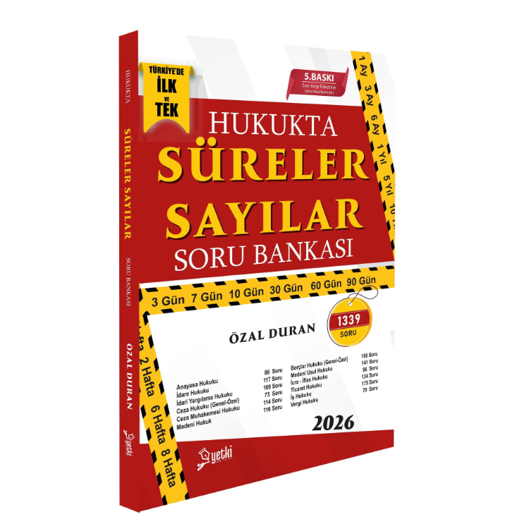 HMGS - Hakimlik Hukukta Süreler Sayılar Soru Bankası 5. Baskı - Özal Duran Yetki Yayınları