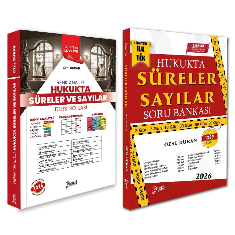 Hukukta Süreler- Sayılar Konu - Soru Set Yetki Yayınları