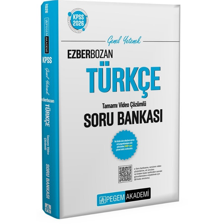2026 KPSS Genel Yetenek Genel Kültür Ezberbozan Türkçe Tamamı Video Çözümlü Soru Bankası Pegem Yayınları