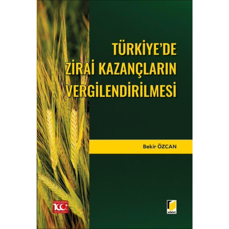Türkiye’de Zirai Kazançların Vergilendirilmesi Adalet Yayınevi
