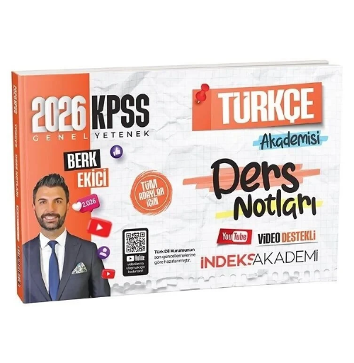 2026 KPSS Türkçe Akademisi Video Ders Notları - Berk Ekici İndeks Akademi Yayıncılık