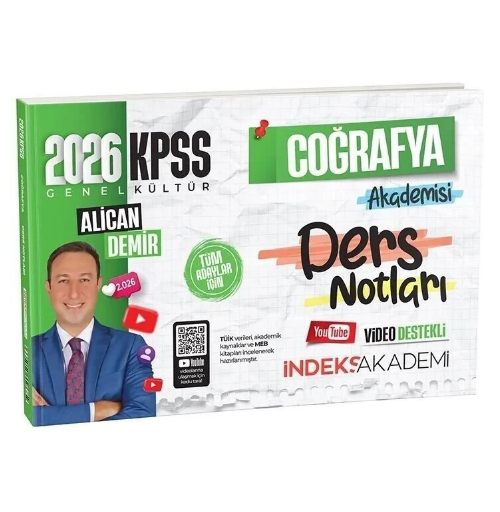 2026 KPSS Coğrafya Akademisi Video Ders Notları - Alican Demir İndeks Akademi Yayıncılık