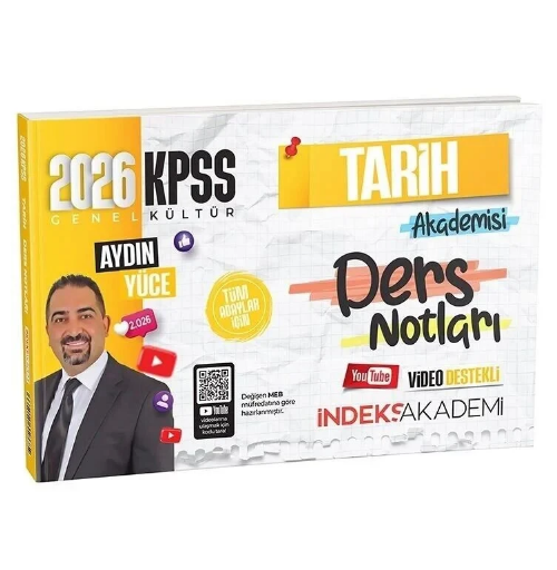 2026 KPSS Tarih Akademisi Video Ders Notları - Aydın Yüce İndeks Akademi Yayıncılık