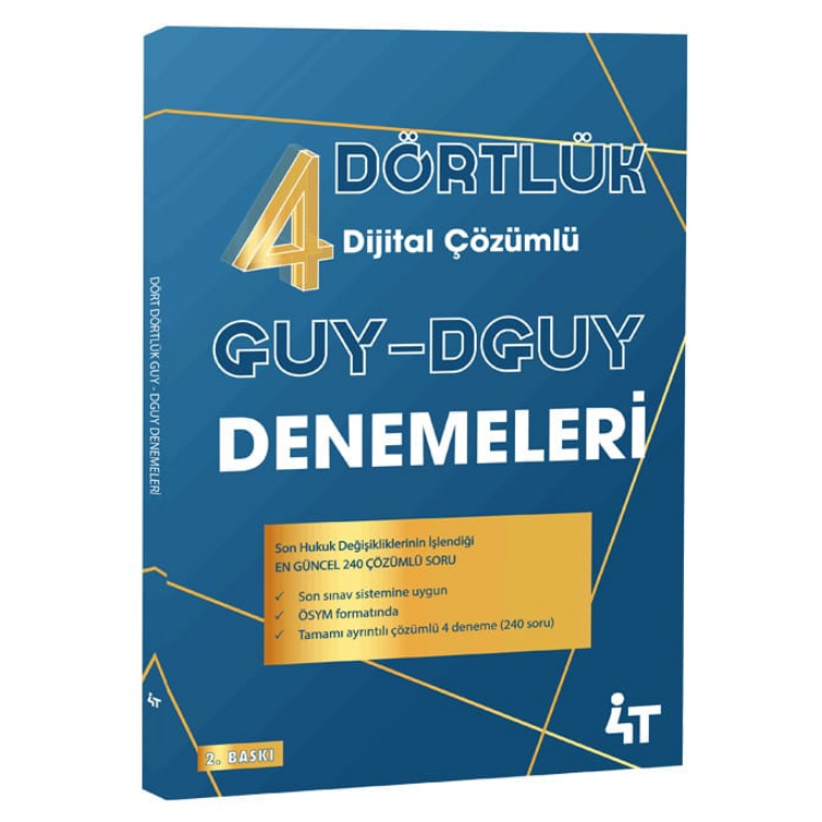 4-4’Lük Devlet Gelir Uzman Yardımcılığı ve Gelir Uzman Yardımcılığı Denemeleri 2. Baskı 4T Yayınları