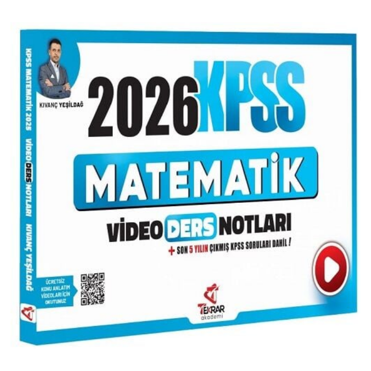 2026 KPSS Matematik Video Ders Notları - Kıvanç Yeşildağ Tekrar Akademi Yayınları