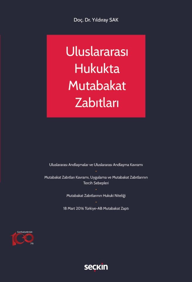 Uluslararası Hukukta Mutabakat Zabıtları Seçkin Yayıncılık