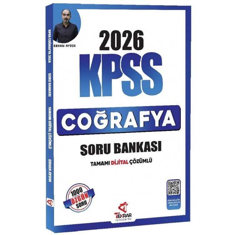 2026 KPSS Coğrafya Soru Bankası Çözümlü - Erhan Aydın Tekrar Akademi Yayınları