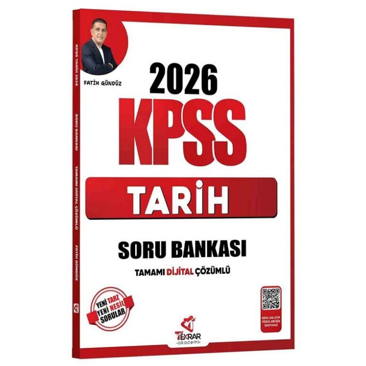 2026 KPSS Tarih Soru Bankası Çözümlü - Fatih Gündüz Tekrar Akademi Yayınları