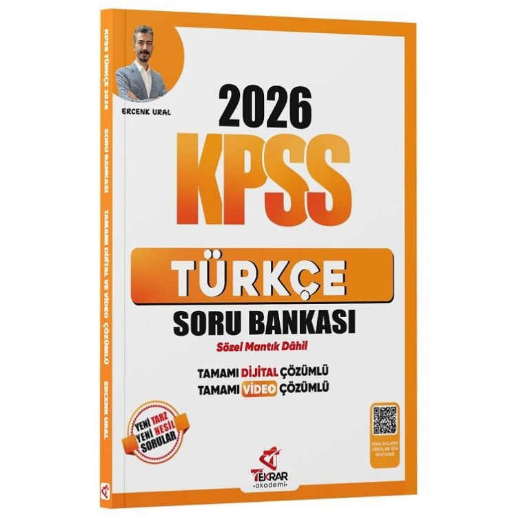 2026 KPSS Türkçe Soru Bankası Çözümlü - Ercenk Ural Tekrar Akademi Yayınları