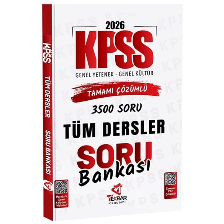 2026 KPSS Genel Yetenek Genel Kültür Soru Bankası Çözümlü Tekrar Akademi Yayınları