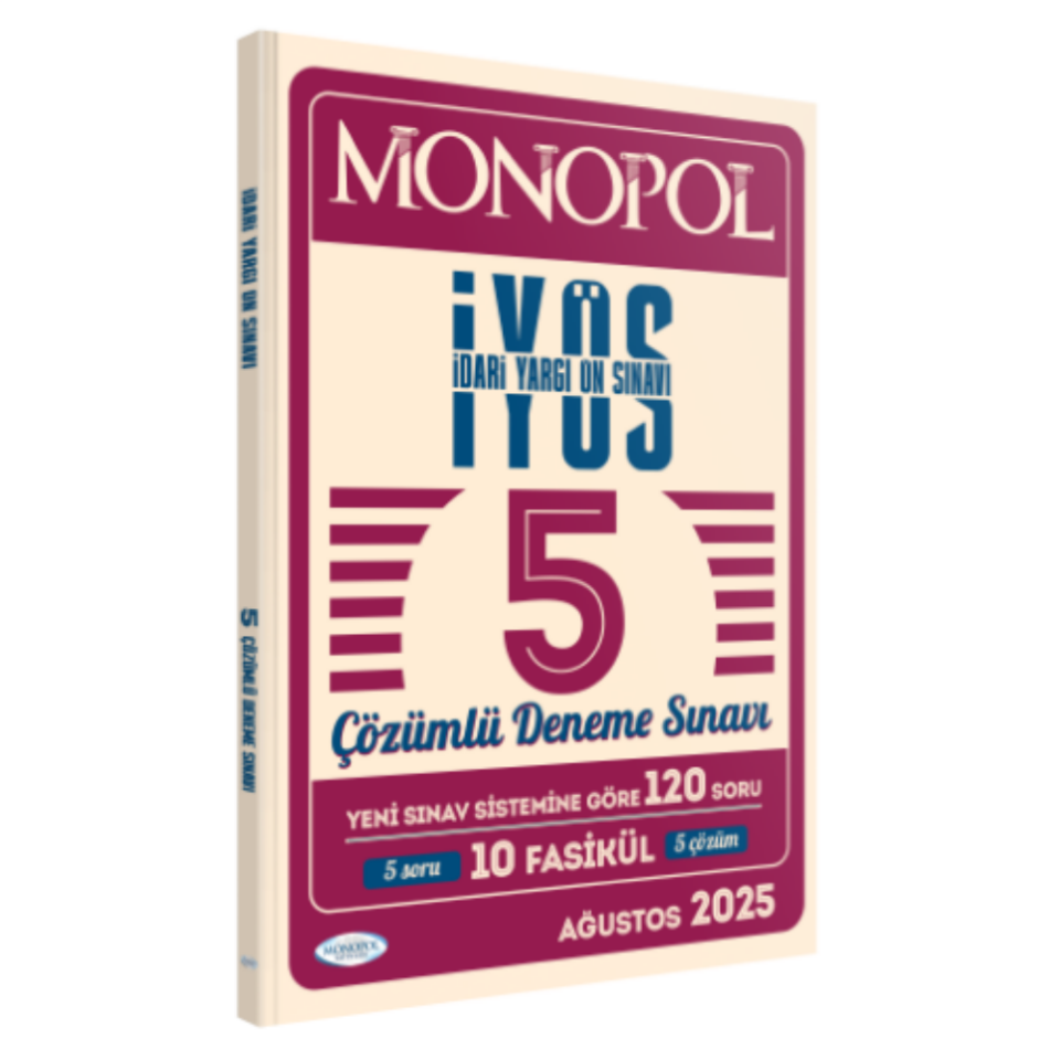 İYÖS Tamamı Çözümlü 5 Deneme Monopol Yayınları