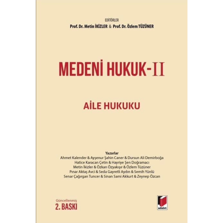 Medeni Hukuk-II Aile Hukuku Adalet Yayınevi