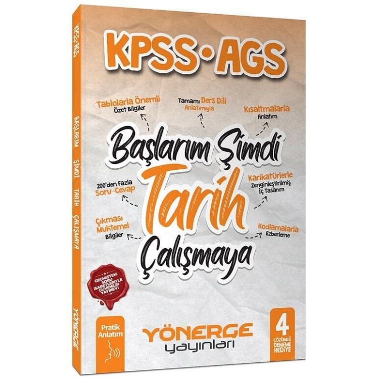 2026 KPSS MEB-AGS Başlarım Şimdi Tarih Çalışmaya Pratik Anlatım Yönerge Yayınları