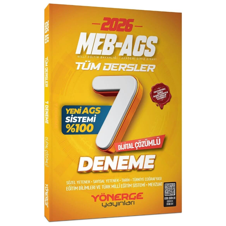 2026 MEB-AGS Tüm Dersler 7 Deneme Çözümlü Yönerge Yayınları