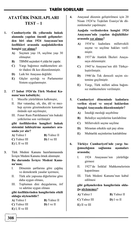 2024 Hakimlik Tarih Ders Notları ve Soruları Monopol Yayınları