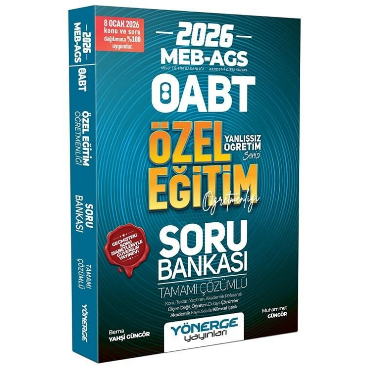 2026 ÖABT MEB-AGS Özel Eğitim Öğretmenliği Soru Bankası Çözümlü - Muhammet Güngör Yönerge Yayınları