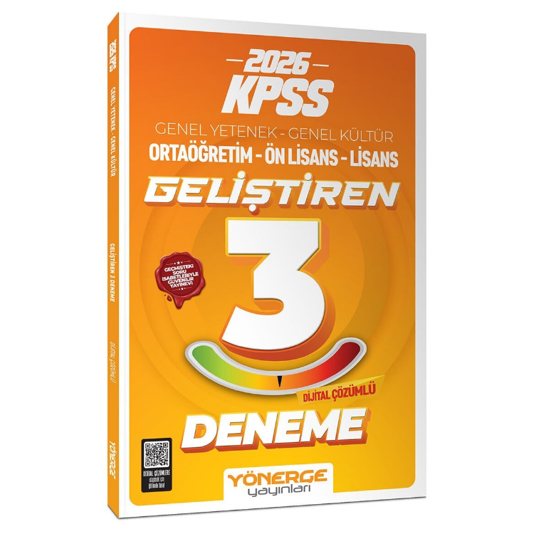 2026 KPSS Genel Yetenek Genel Kültür Geliştiren 3 Deneme Çözümlü Yönerge Yayınları