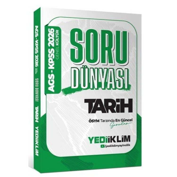 2026 KPSS-AGS Genel Kültür Tarih Soru Dünyası Yediiklim Yayınları