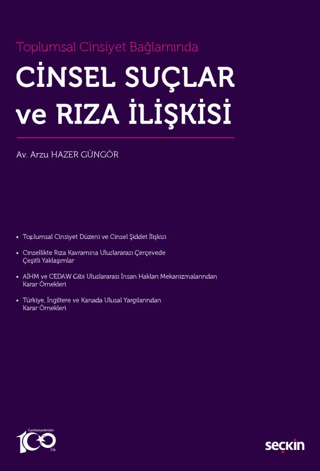 Cinsel Suçlar ve Rıza İlişkisi Seçkin Yayıncılık