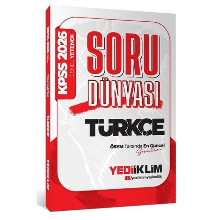 2026 Genel Yetenek Türkçe Soru Dünyası Yediiklim Yayınları