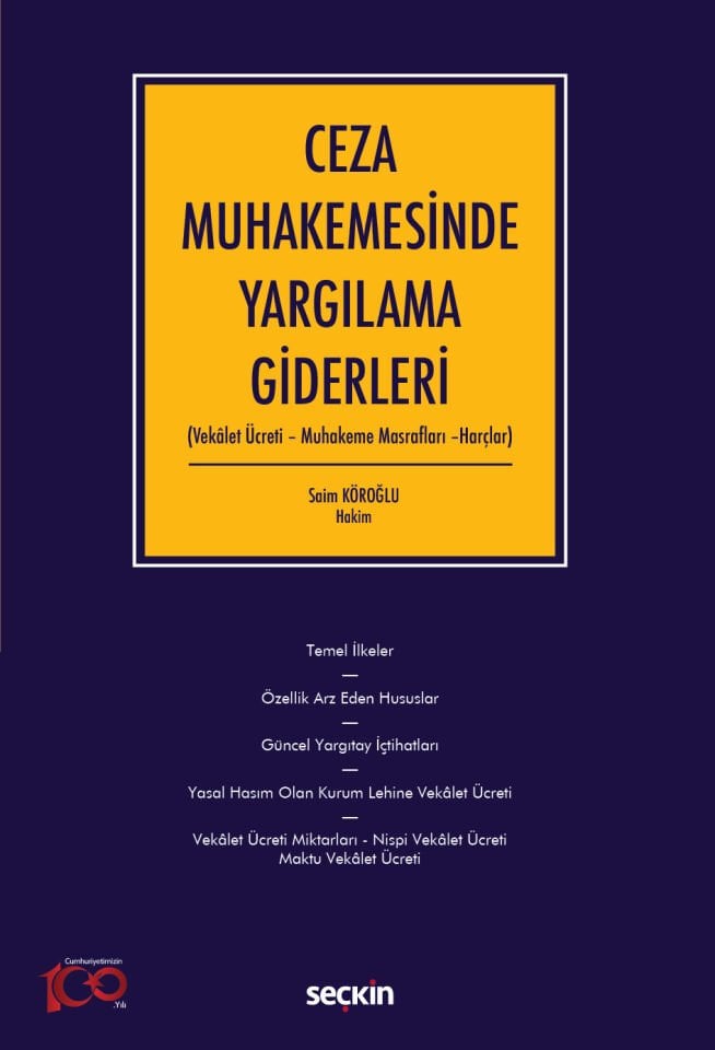 Ceza Muhakemesinde Yargılama Giderleri Seçkin Yayıncılık