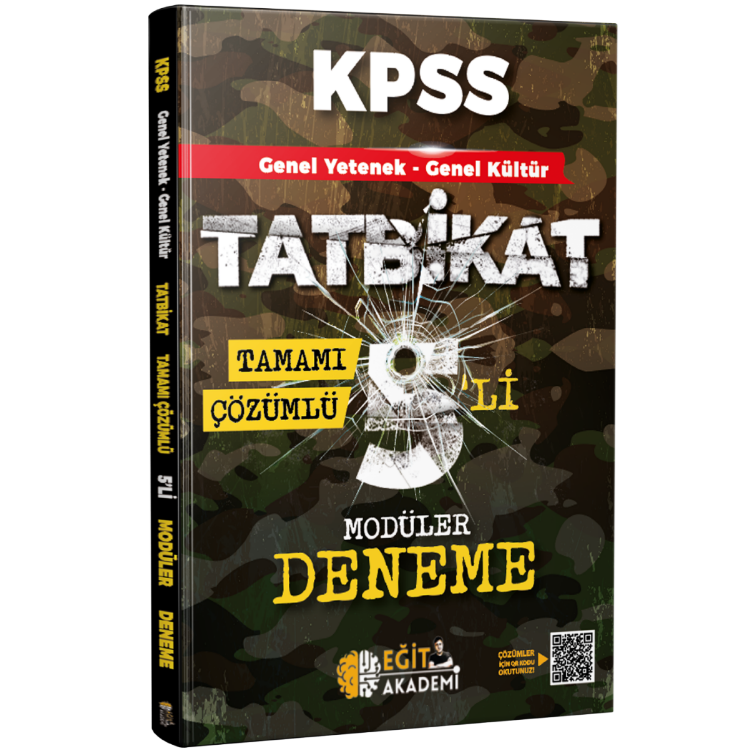 KPSS Genel Yetenek Genel Kültür Tatbikat Tamamı Çözümlü 5'li Modüler Deneme Eğit Akademi