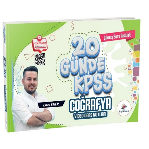 2026 KPSS Çıkmış Soru Analizli 20 Günde Coğrafya Video Ders Notları Enes Eker Dizgi Kitap