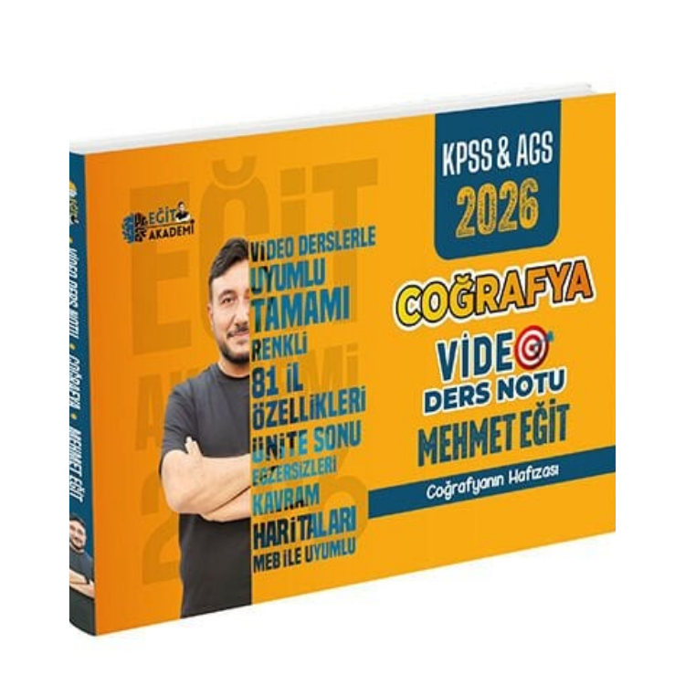 2026 KPSS MEB-AGS Coğrafya Video Ders Notu - Mehmet Eğit Eğit Akademi