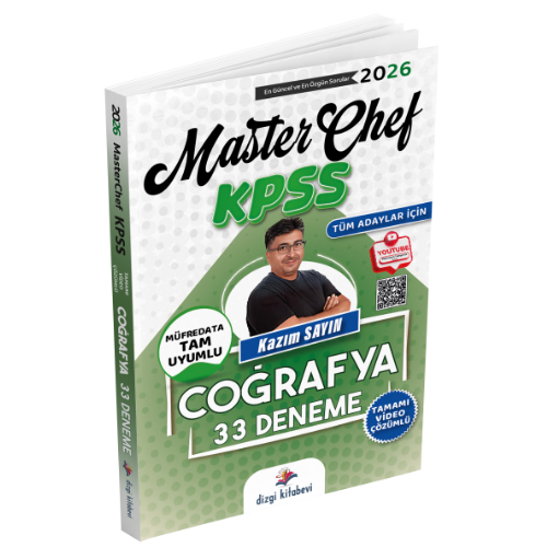 2026 Tüm Adaylar İçin MasterChef Kpss Coğrafya Tamamı Video Çözümlü 33 Deneme Kazım Sayın Dizgi Kitap