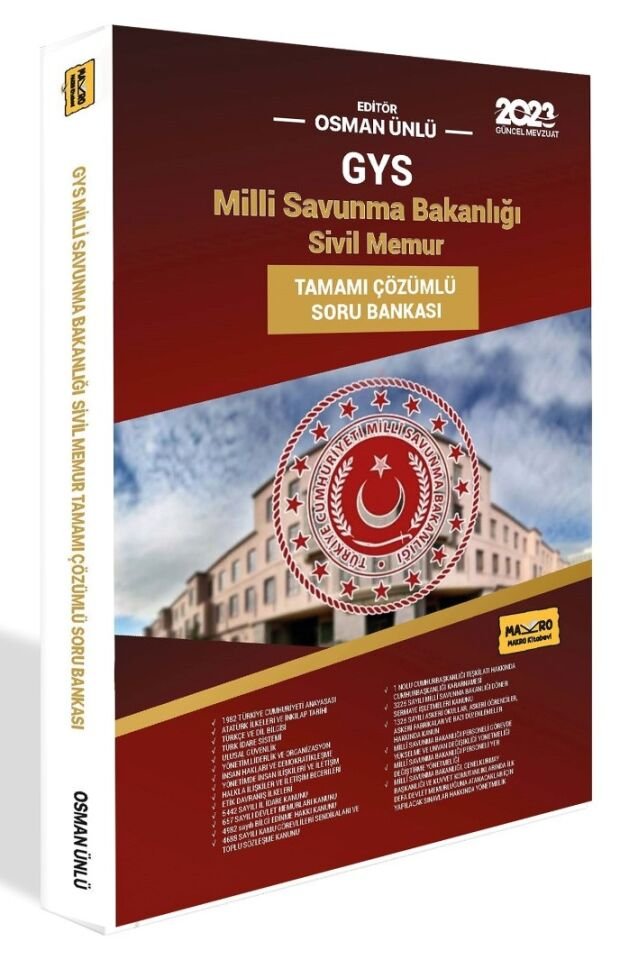 2023 Milli Savunma Bakanlığı Görevde Yükselme Sınavı Tamamı Çözümlü Soru Bankası-Makro Kitabevi