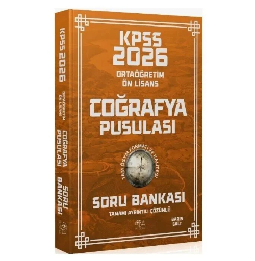 2026 KPSS Lise Ortaöğretim Ön Lisans Coğrafya Pusulası Soru Bankası Çözümlü - Barış Salt CBA Yayınları