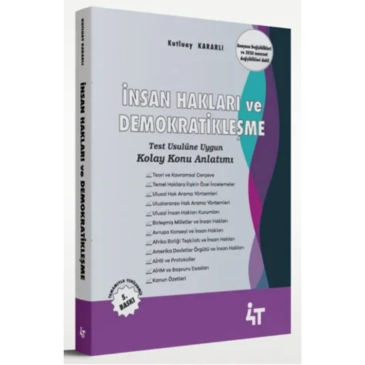 İnsan Hakları ve Demokratikleşme Konu Anlatımı  (5. Baskı)   4T Yayınları
