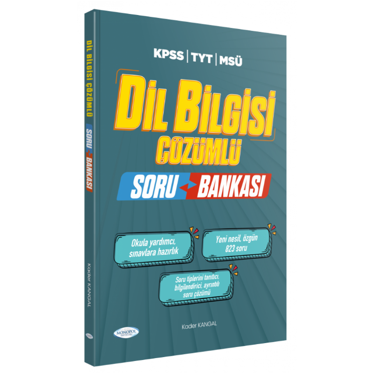 Dil Bilgisi Çözümlü Soru Bankası Monopol Yayınları