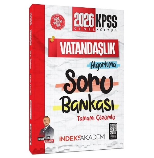 2026 KPSS Vatandaşlık Algoritma Soru Bankası Çözümlü - Emrah Vahap Özkaraca İndeks Akademi Yayıncılık