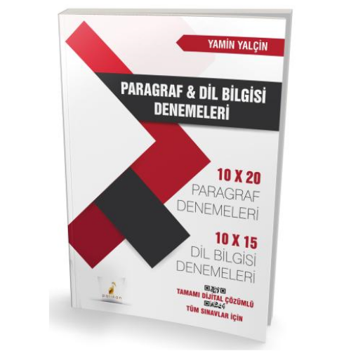 Tüm Sınavlar İçin Paragraf ve Dil Bilgisi Denemeleri Tamamı Dijital Çözümlü Pelikan Yayınevi