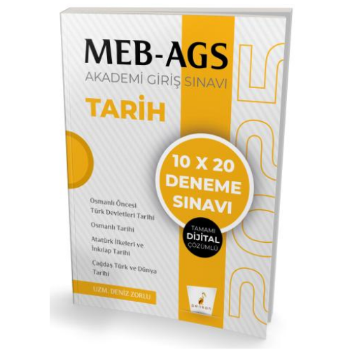 MEB - AGS Hazırlık Tarih 10x20 Tamamı Dijital Çözümlü Deneme Sınavı Pelikan Yayınevi