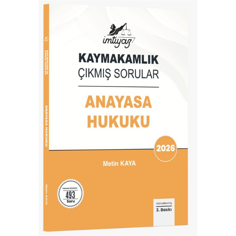2026 Kaymakamlık Anayasa Hukuku Çıkmış Sorular- İmtiyaz Yayıncılık
