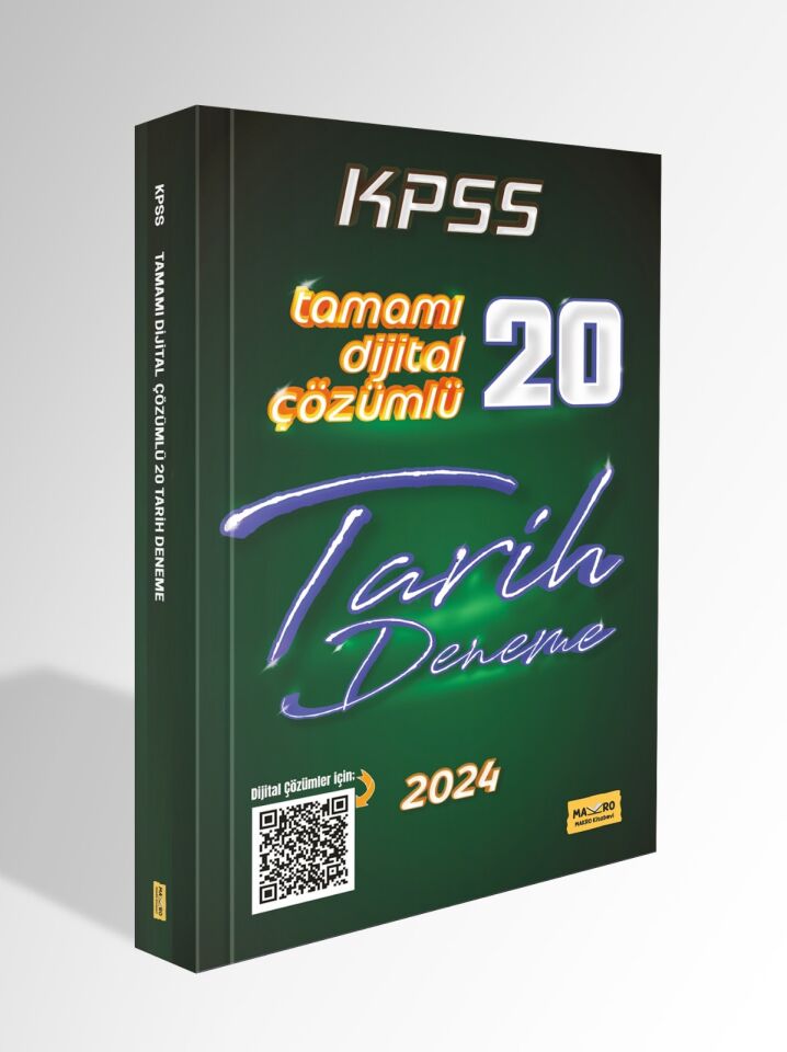 KPSS Tarih Tamamı Dijital Çözümlü 20 Deneme 2024 Makro Kitapevi